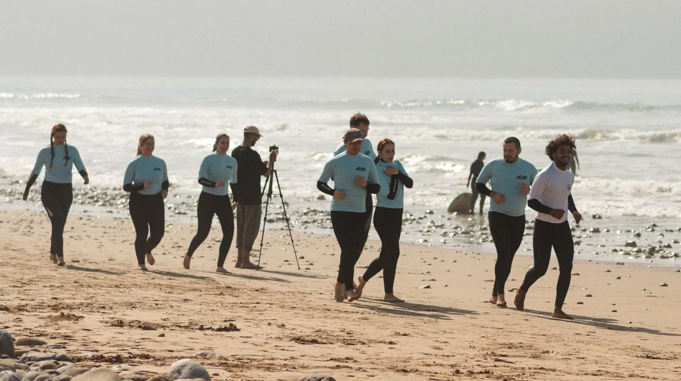 Surfing in Taghazout, Morocco