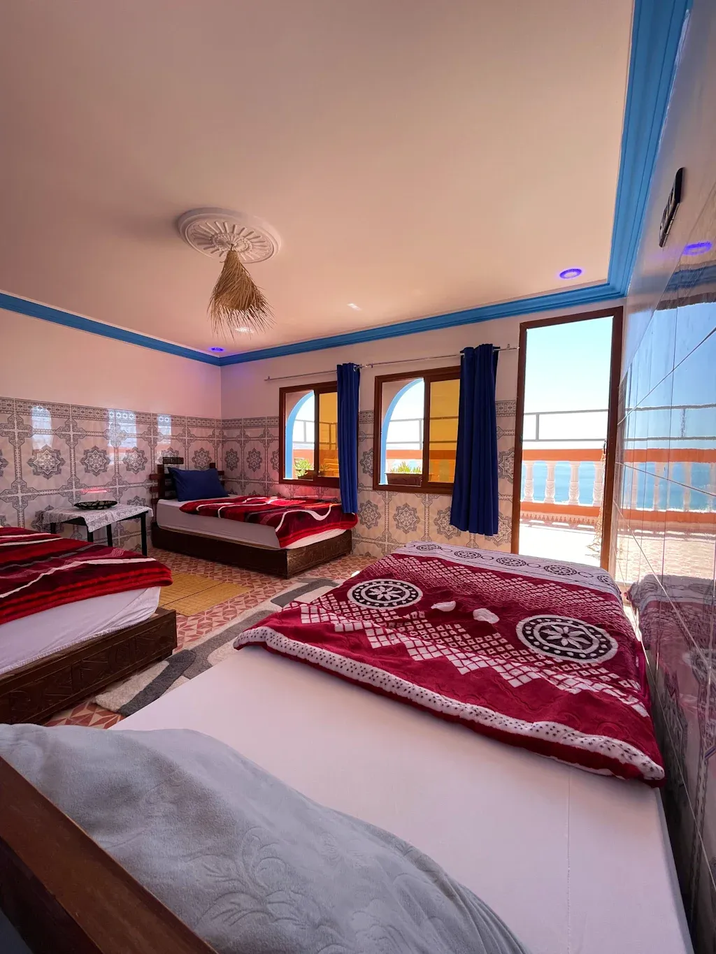 Shared dorm room with ocean view