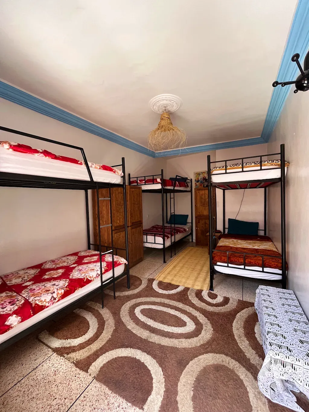 Dorm room with bunk beds