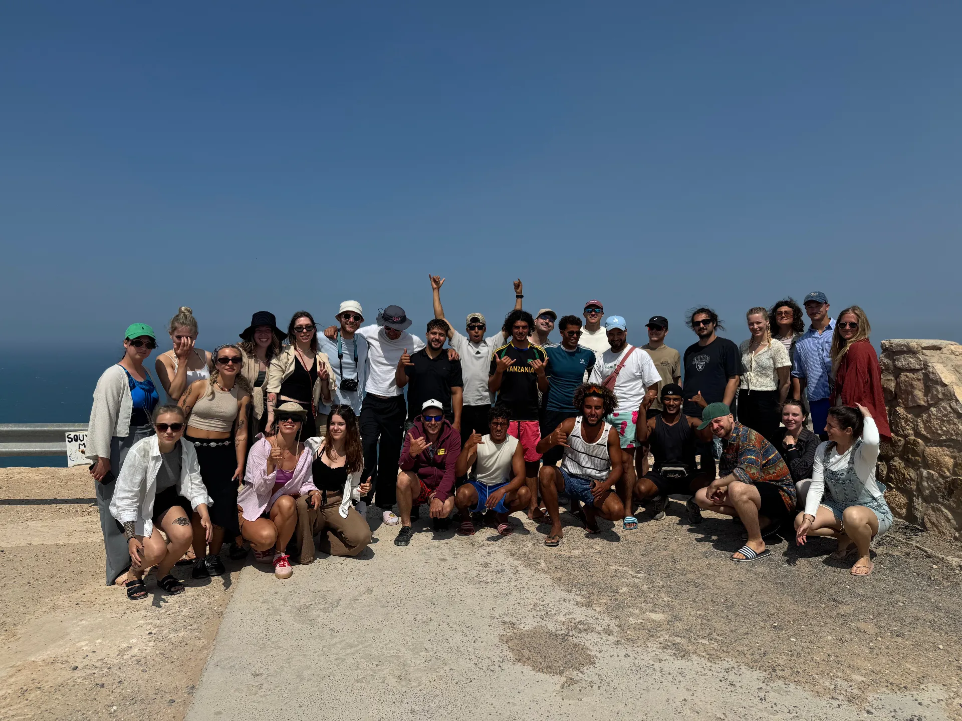 Group photo at the coast
